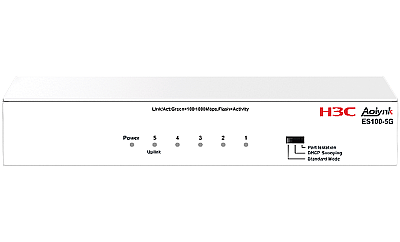 Aolynk ES100-5G Ethernet Switch with 5*10/100/1000M BASE-T Ports,DC - H3C AOLYNK