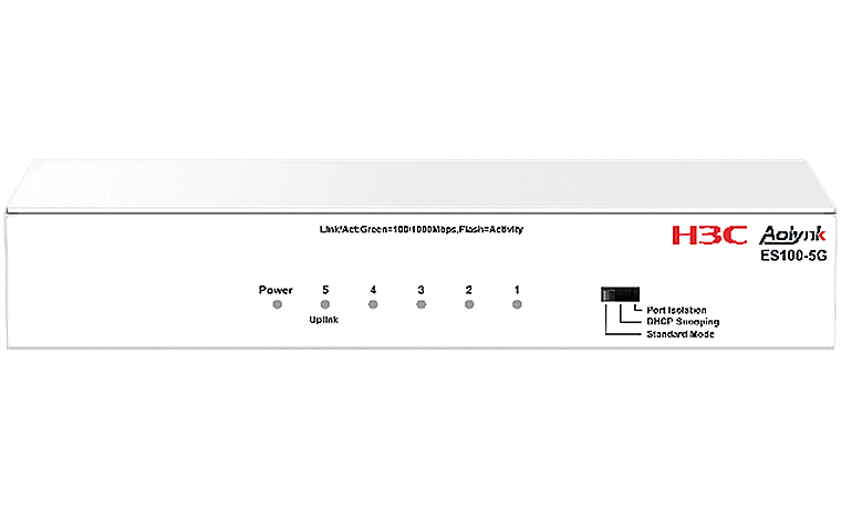 Aolynk ES100-5G Ethernet Switch with 5*10/100/1000M BASE-T Ports,DC - 1